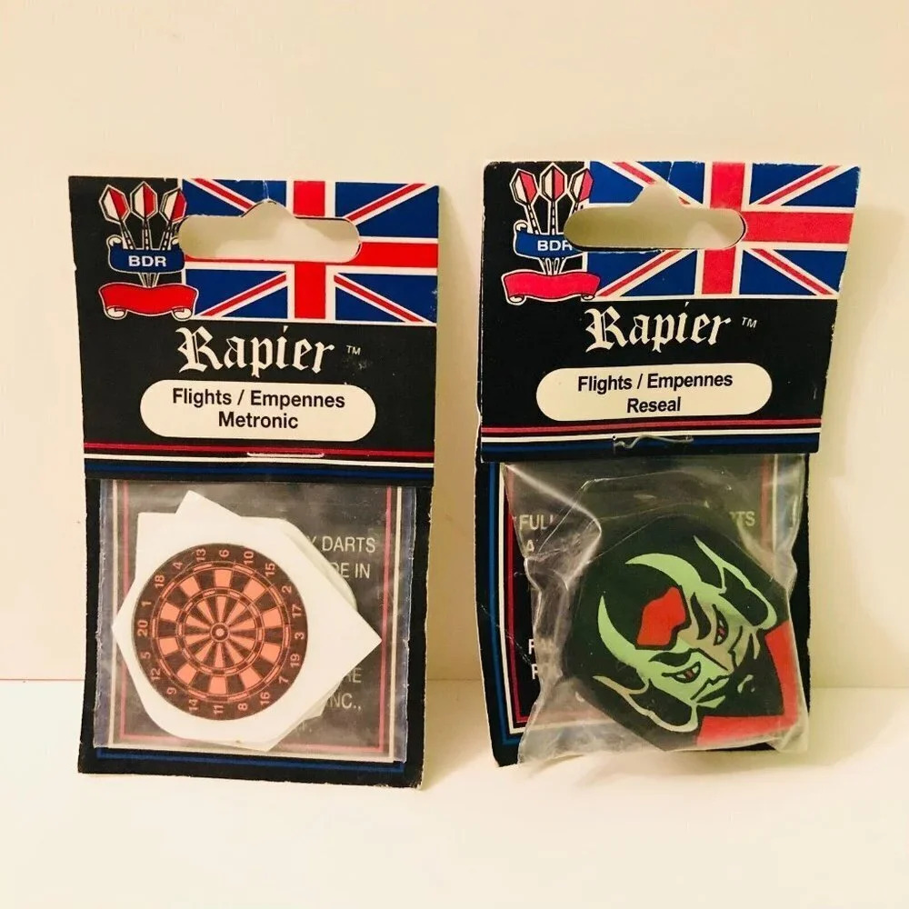 Vtg Rapier Dart Flights 2 Packs Made in England